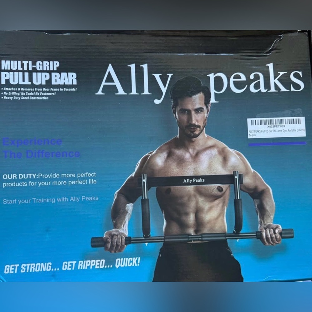 Ally Peaks Pull Up Bar for Doorway Thickened Steel Max Limit 440 lbs Upper Body